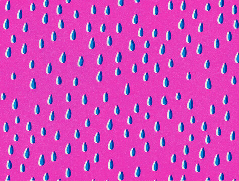 Raining retro illustration