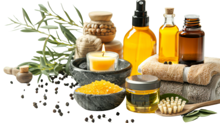 Spa concept on white background