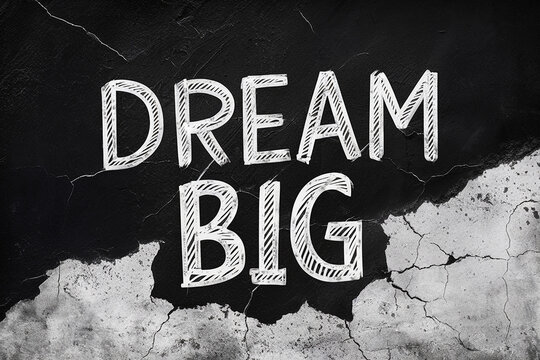 Innovative illustration with Dream Big text