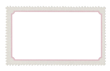 blank postage stamp frame with frame and transparent design space and background