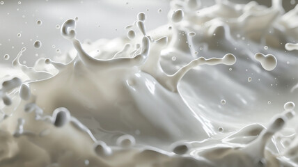 Fresh milk single drop splashing in a milk pool