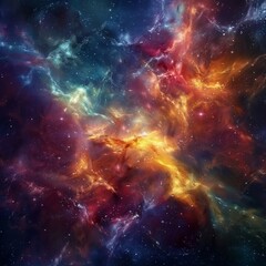 Fototapeta premium Universe abstract background, colorful space galaxy clouds nebula, stary cosmos, universe wallpaper