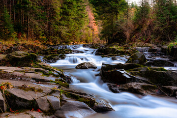 Pieniny, tatry , jesień , zachód , wschód , Karpaty, Dunajec
