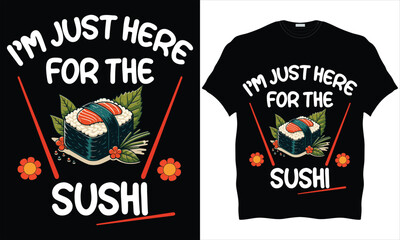 Vector Colorful Sushi T-Shirt Desogn