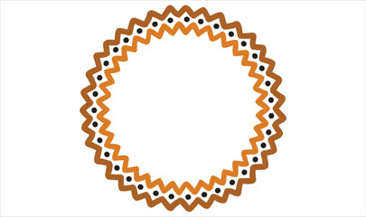 Decorative line art frame for design template