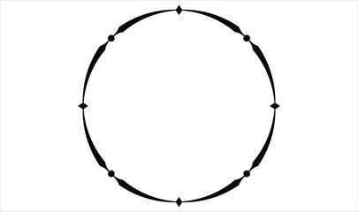 Decorative line art frame for design template