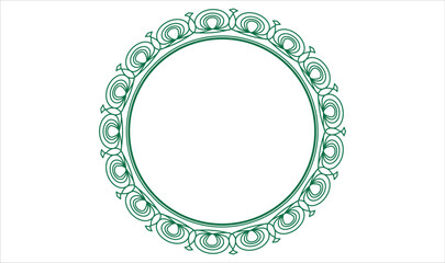 Decorative line art frame for design template