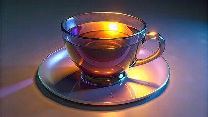 cup of tea 3D render on a white background