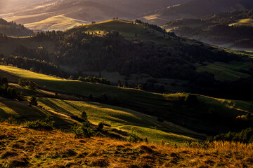 Pieniny, tatry , jesień , zachód , wschód , Karpaty, Dunajec