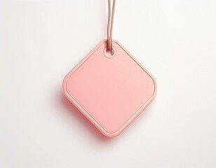 price tag isolated, Label blank tag paper texture on a pink background