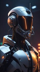 Artificial intelligence bitcoin robot, crypto currency, cyber security, financial futuristic digital technology concept image.