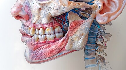 Otolaryngology illustration of anatomy of the tonsils and adenoids highlighting their location and function