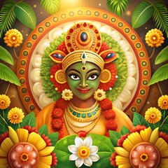 Obraz premium beautiful illustration of indian festival celebra
