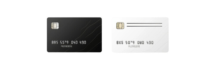 Fototapeta premium Credit card mockup on white background