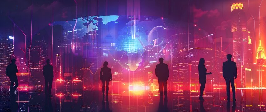 Dazzling Metropolis of Future Glowing Cityscape Cutting Edge Technology and Digital Innovation