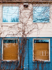 old window on a wall