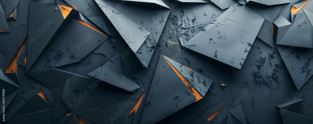 Poster hexagons arranged in a circular pattern with a 3d effect and particle system