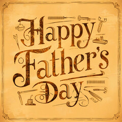 Ai generated colorful vintage father's day vector greeting card  design 