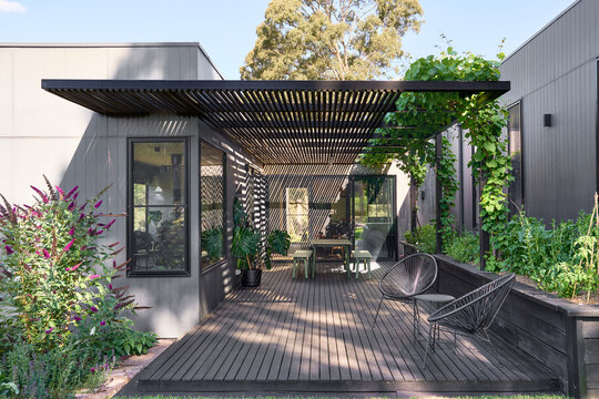 Internal courtyard of luxury residence