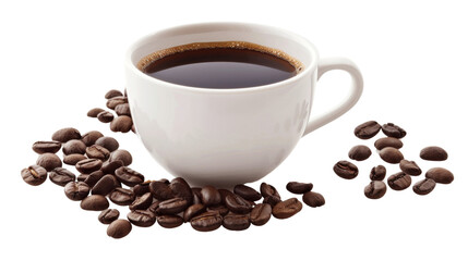 Obraz premium Coffee on white background