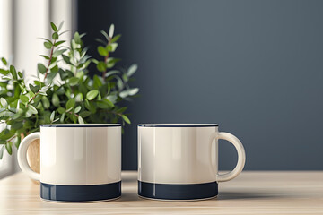 mockup mug featuring a minimalist backdrop