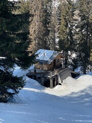 Ski Cabin in the mountains