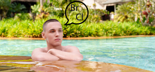 graphic representation of a teenage boy's thoughts about the level of chemical impurities in the...