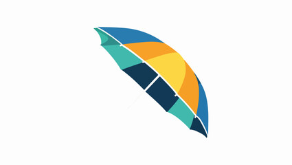 Colorful Beach Umbrella Vector Illustration for Summer Vacations