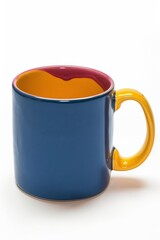 Obraz premium Colorful Ceramic Coffee Mug mock up on a white background. Great as product design, print space