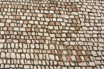 Close-Up of a Cobblestone Street