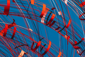 Background of a Abstract Geometric Shapes in Vibrant Hues