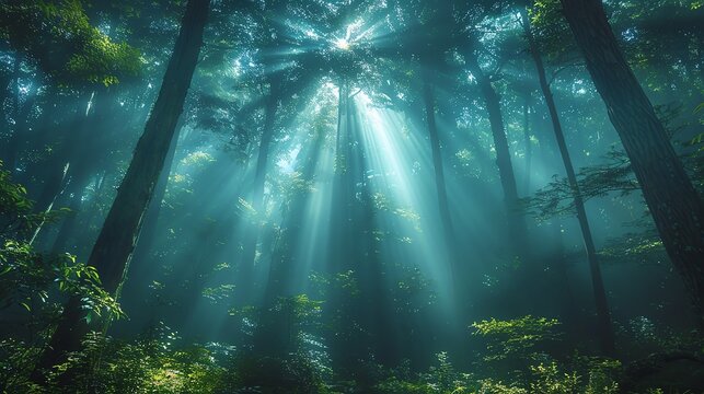 Delve into the mysterious depths of a dense forest