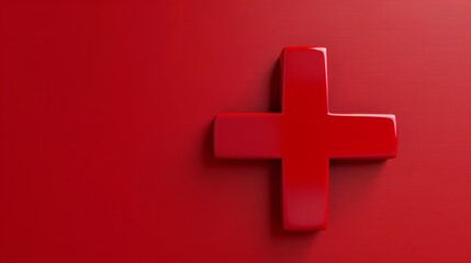 Red cross as a symbol of medical health healthcare insurance symbol concept.