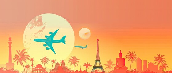 The poster has a tropical vibe and is meant to evoke feelings of adventure