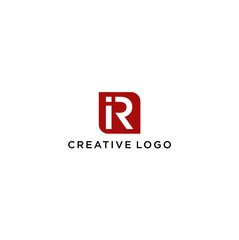 IR letter logo icon design template box element