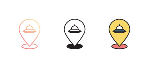 Location icon design with white background stock illustration