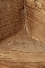Weathered Sandstone Corner with Erosion Layers