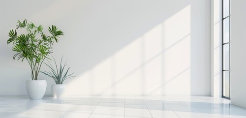 Fototapeta premium Tranquil White Background with Subtle Sky Blue Corners - Fresh and Modern Design Concept