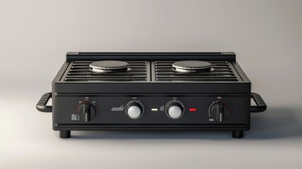 Obraz premium A grill with meat on it and a few vegetables