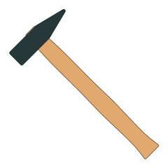 hammer color vector illustration