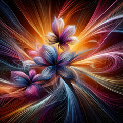 abstract fractal flower background 