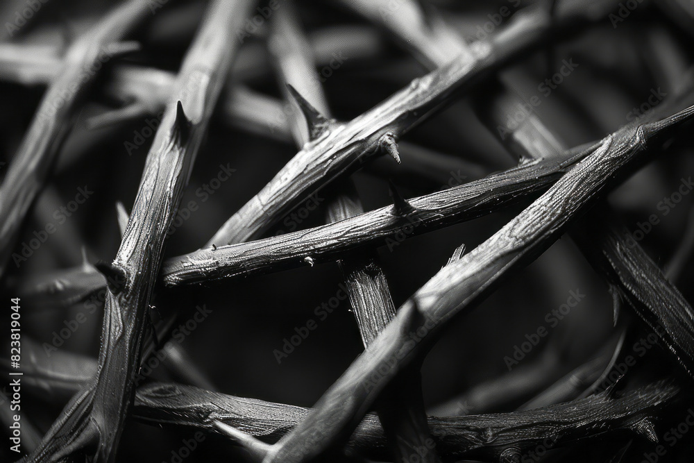 Aufkleber abstract image of a nest made from a grid of intersecting lines, creating a sense of order within ch