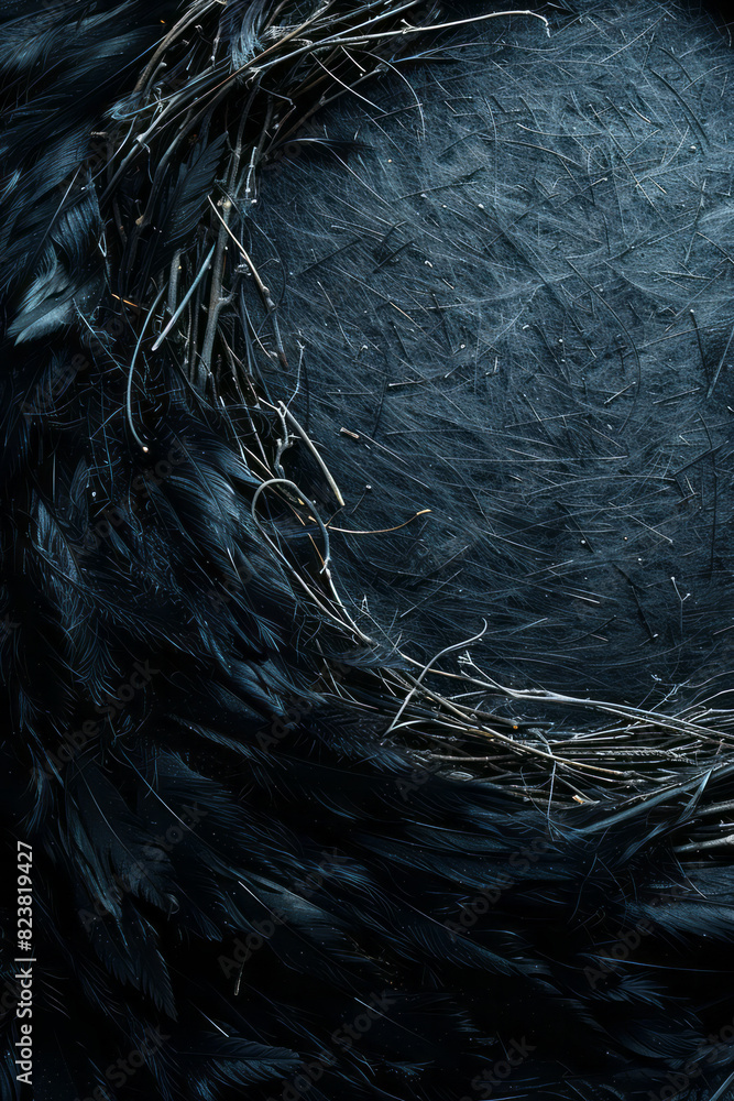 Aufkleber abstract illustration of a nest using a combination of sharp and soft lines, representing the dualit