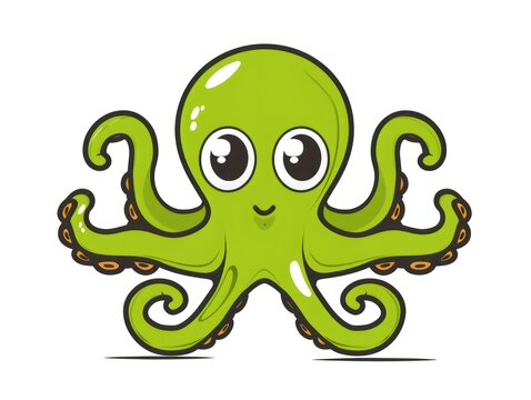 recommend clip art: octopus icon art draw strokes on white background
