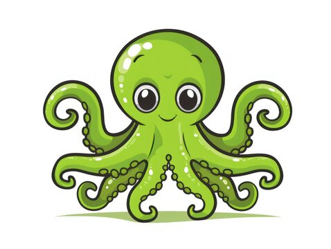recommend clip art: octopus icon art draw strokes on white background