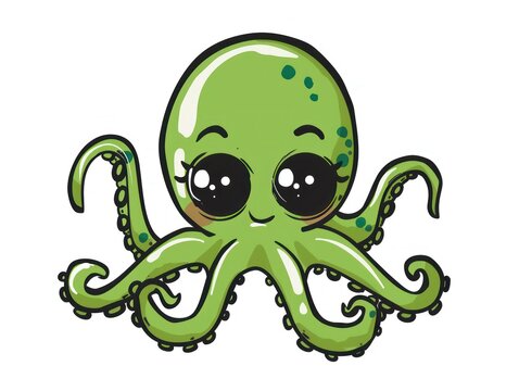 recommend clip art: octopus icon art draw strokes on white background