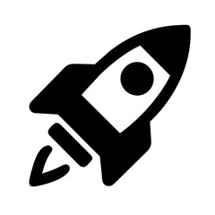 Rocket lunch icon vector illustration 