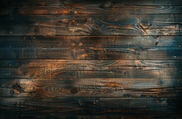 A top down view of an old wooden table, with warm brown wood grain texture, straight lines and soft lighting - Powered by Adobe