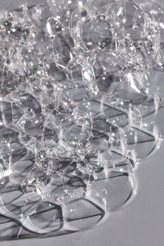 Soapy mixture on a white surface