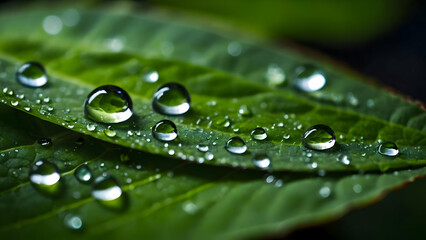 water drop on leaf